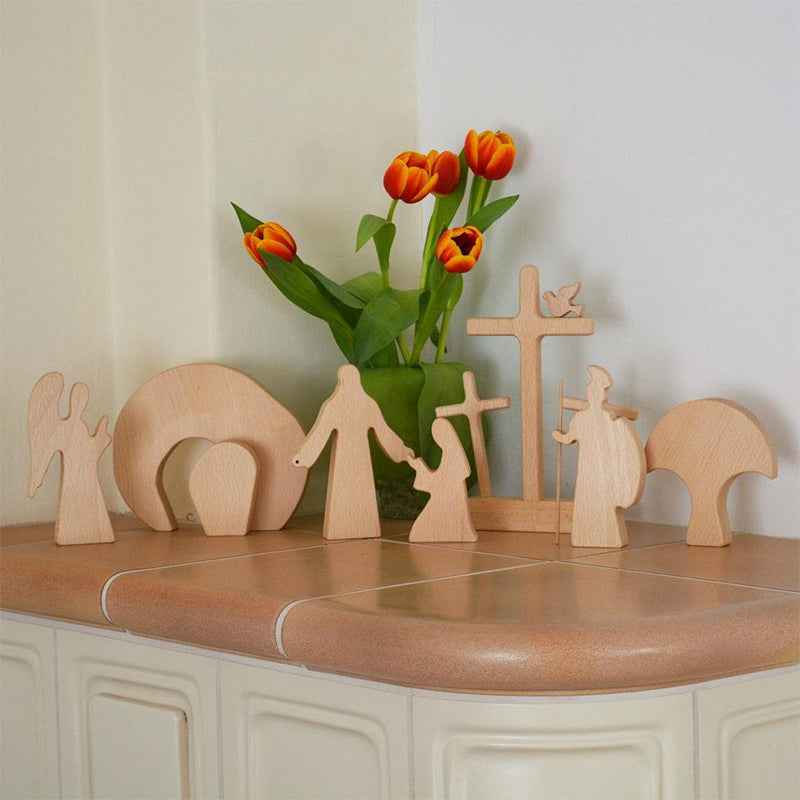 Junips | Easter Scene Wooden Decoration