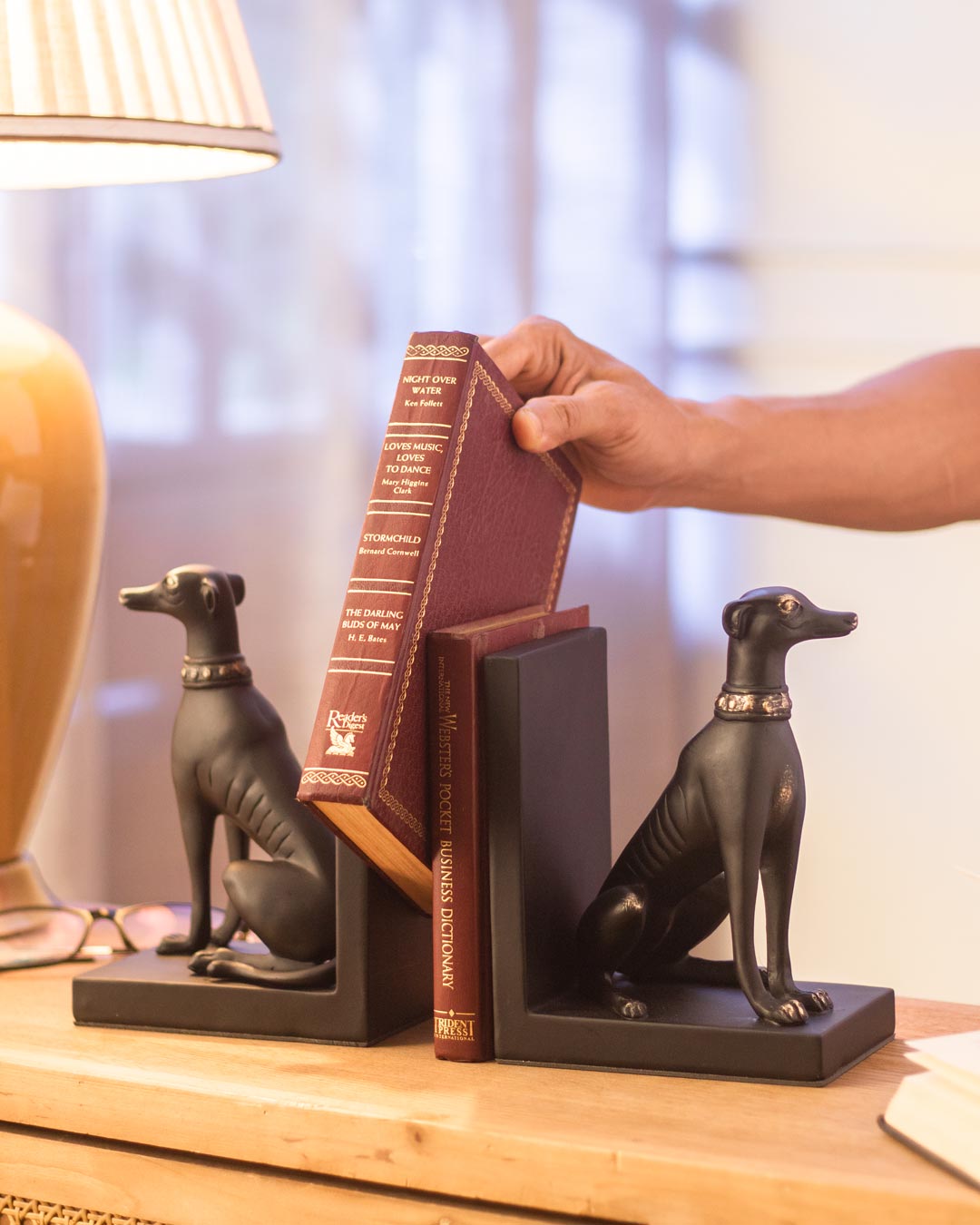 Junips | Guard Dog Bookend Set - Black
