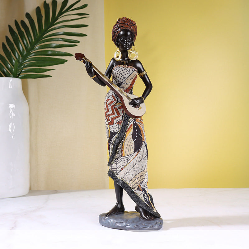 Junips | African Female Musician Sculpture