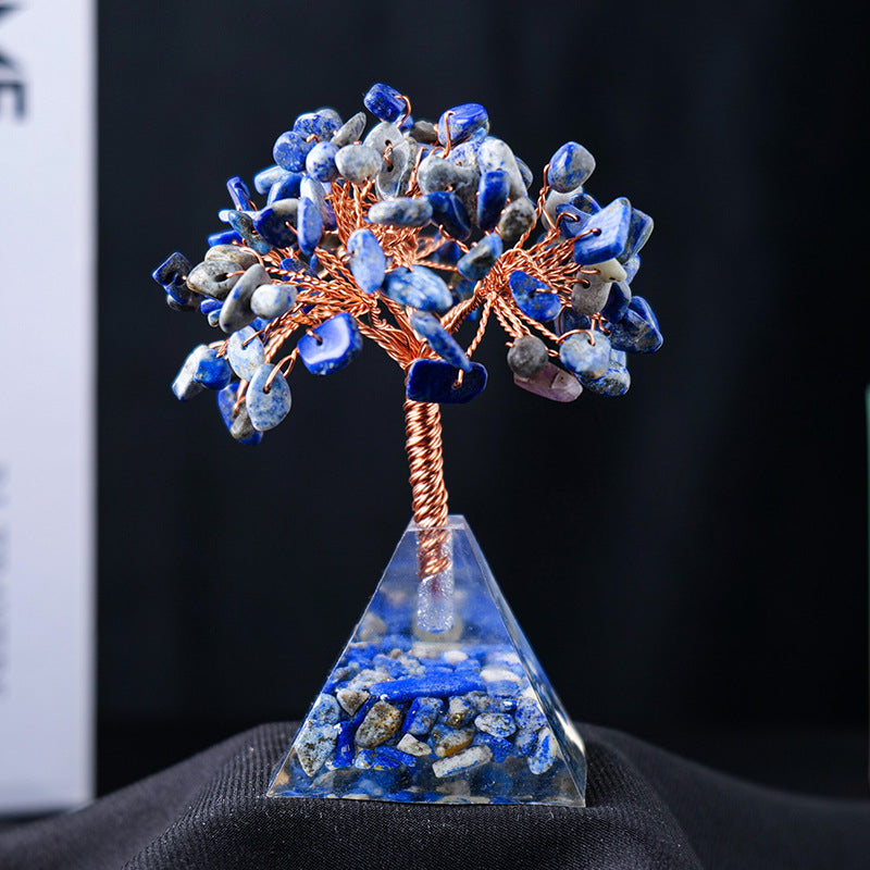 Junips | Natural Stone Gravel Pyramid Base Feng Shui Tree