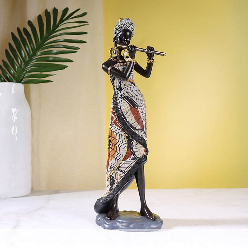 Junips | African Female Musician Sculpture