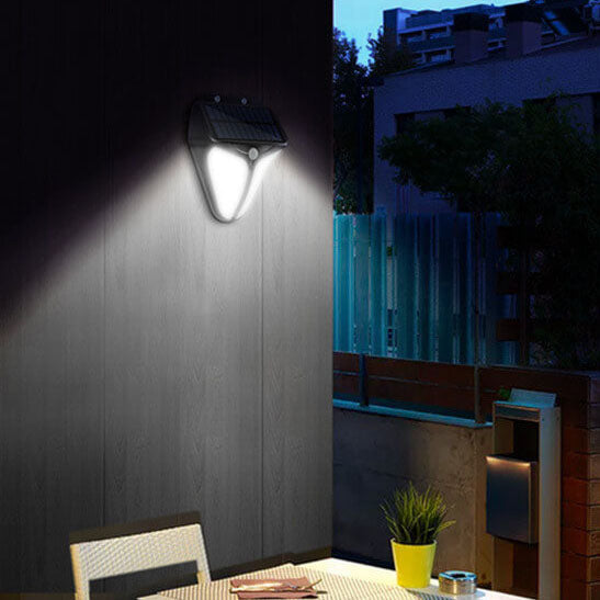 Junips | Solar Intelligent Triangle Outdoor Waterproof Body Sensor Patio LED Wall Light