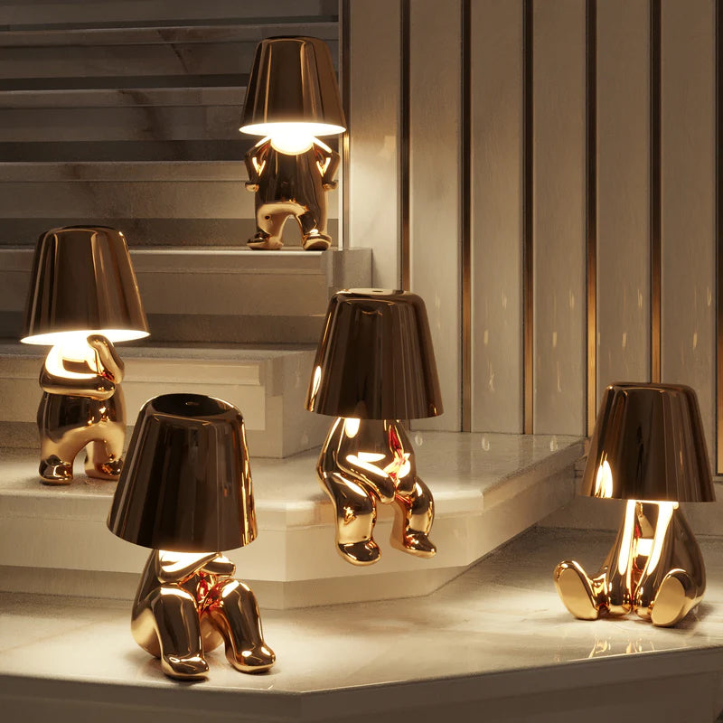 Junips | Thinker Little Golden Man Table Lamp