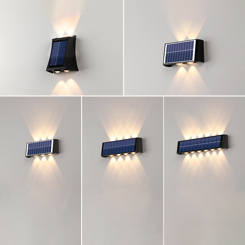 Junips | Modern Simplicity Solar Waterproof Rectangular ABS PMMA LED Wall Light Lamp For Outdoor Patio