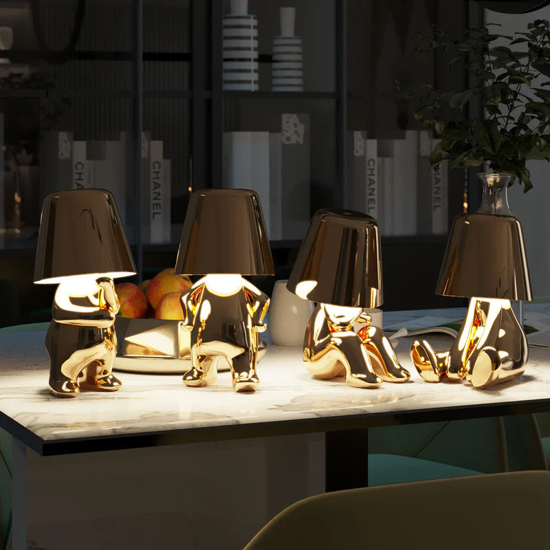 Junips | Thinker Little Golden Man Table Lamp
