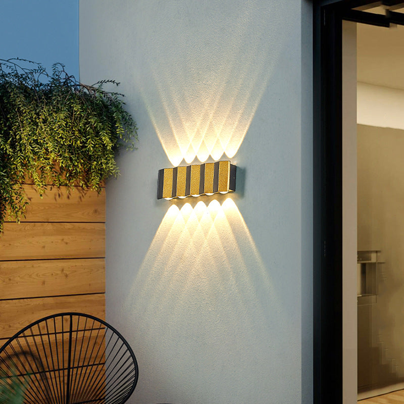 Junips | Modern Light Luxury Golden Aluminium Outdoor Waterproof Terrace LED Wall Light Lamp
