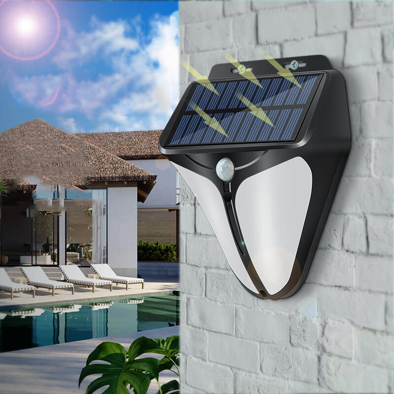 Junips | Solar Intelligent Triangle Outdoor Waterproof Body Sensor Patio LED Wall Light