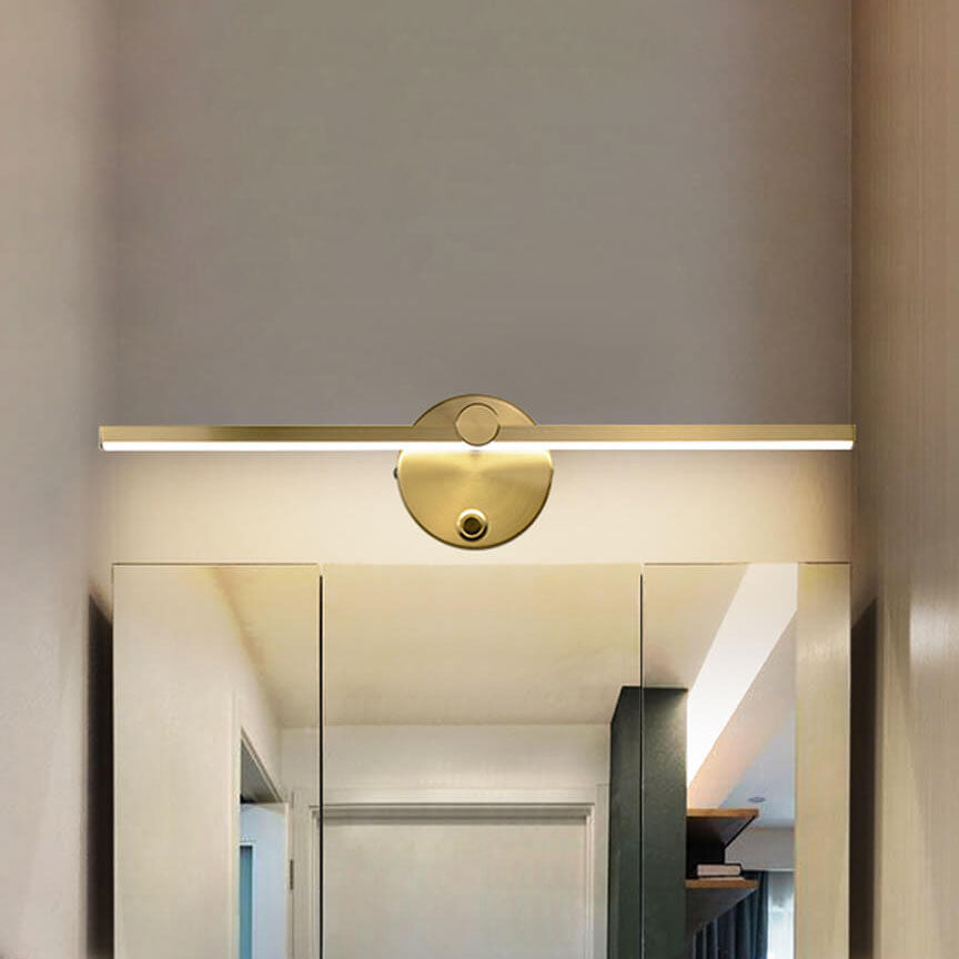 Junips | Nordic Minimalist Aluminium Long Bar Switch LED Mirror Wall Light Lamp