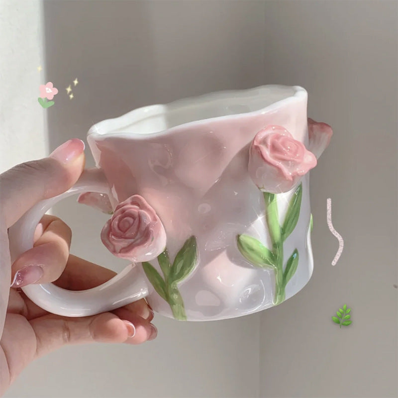 Junips | 3D Floral Hand-painted Mug