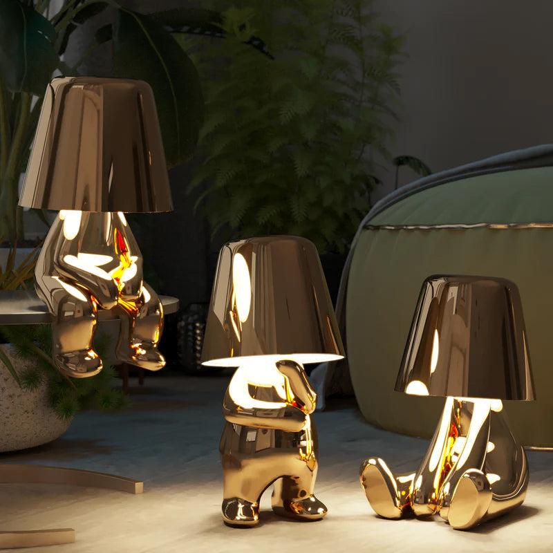 Junips | Thinker Little Golden Man Table Lamp