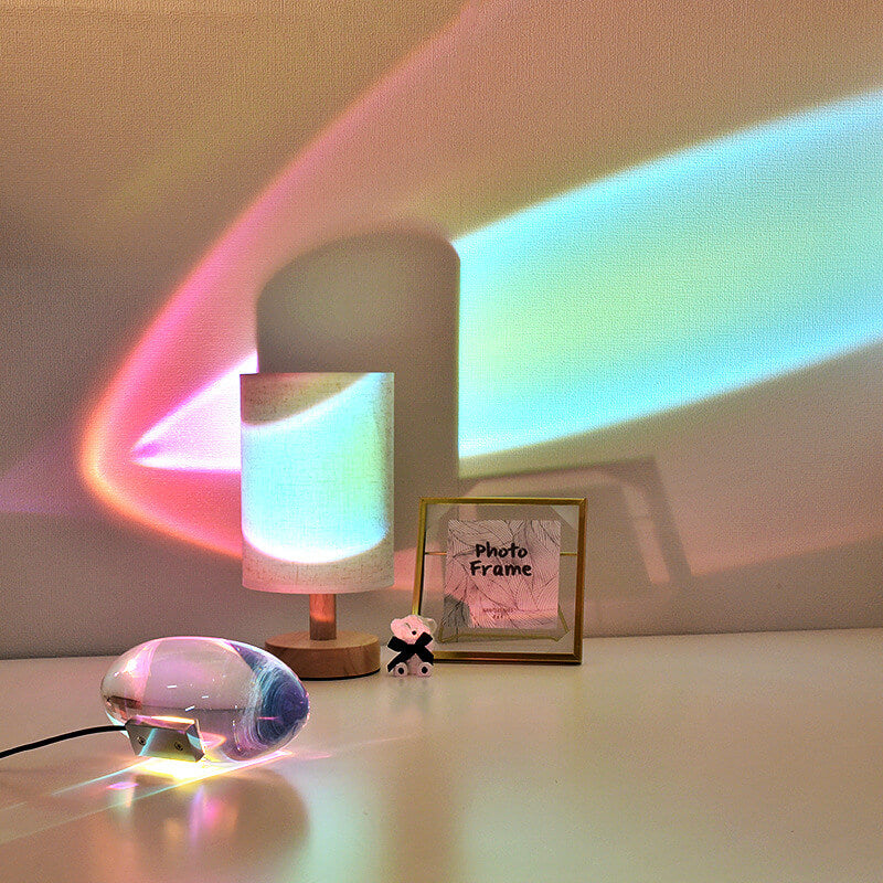 Junips | Creative Crystal Projection Angel Eyes LED Table Lamp