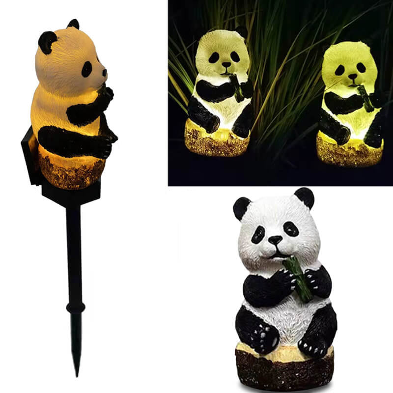 Junips | Solar resin panda outdoor waterproof patio decoration ground light