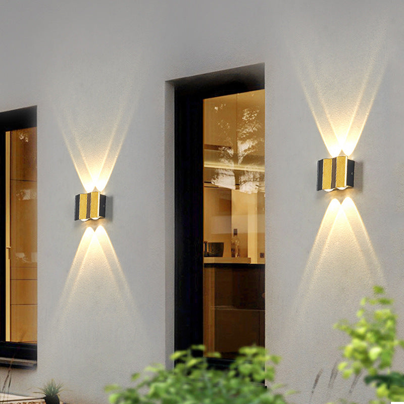 Junips | Modern Light Luxury Golden Aluminium Outdoor Waterproof Terrace LED Wall Light Lamp
