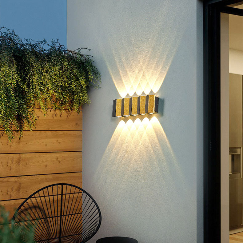 Junips | Modern Light Luxury Golden Aluminium Outdoor Waterproof Terrace LED Wall Light Lamp