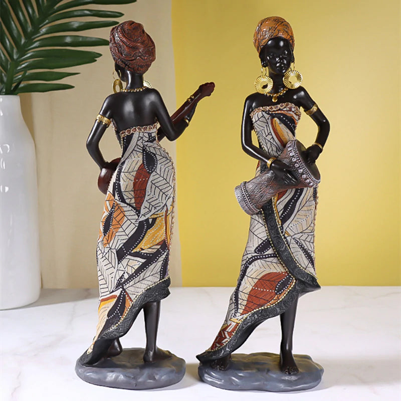 Junips | African Female Musician Sculpture