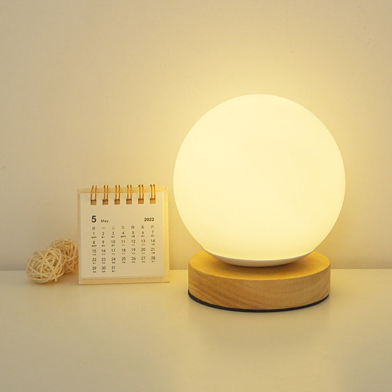 Junips | Modern Minimalist Round USB rechargeable LED table lamp