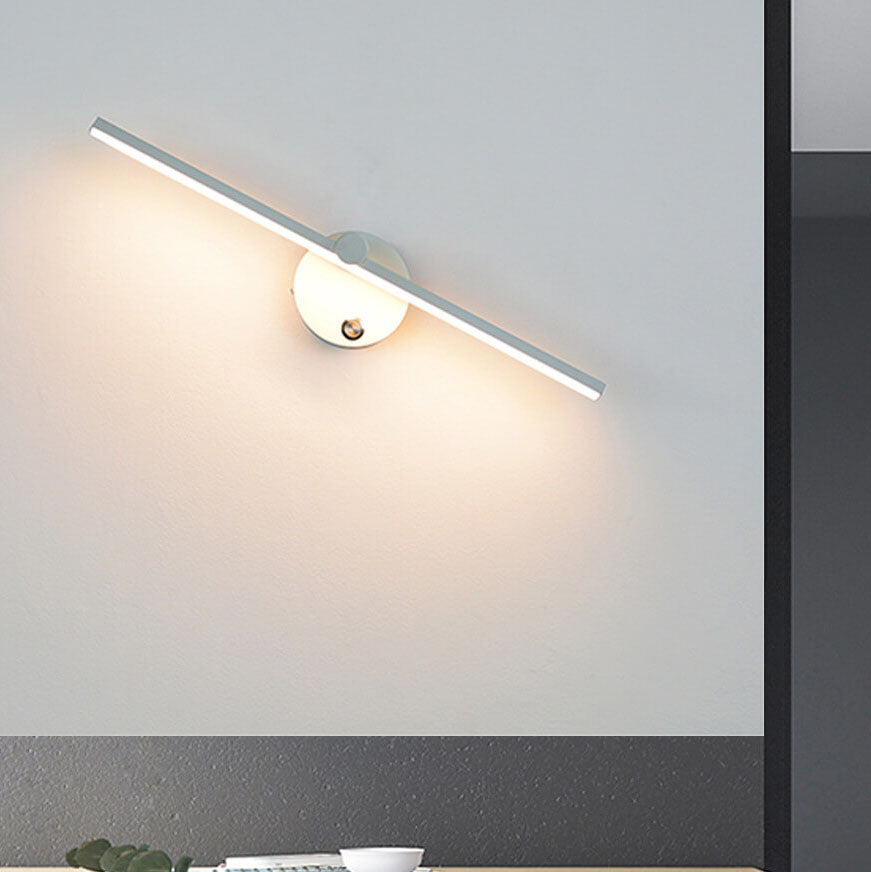 Junips | Nordic Minimalist Aluminium Long Bar Switch LED Mirror Wall Light Lamp