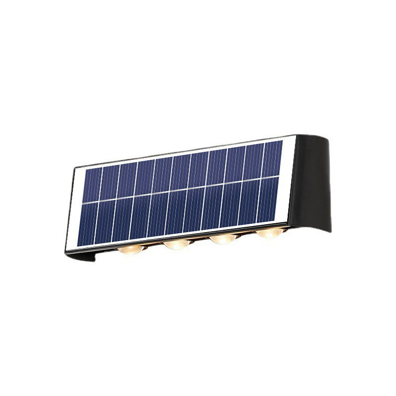 Junips | Modern Simplicity Solar Waterproof Rectangular ABS PMMA LED Wall Light Lamp For Outdoor Patio