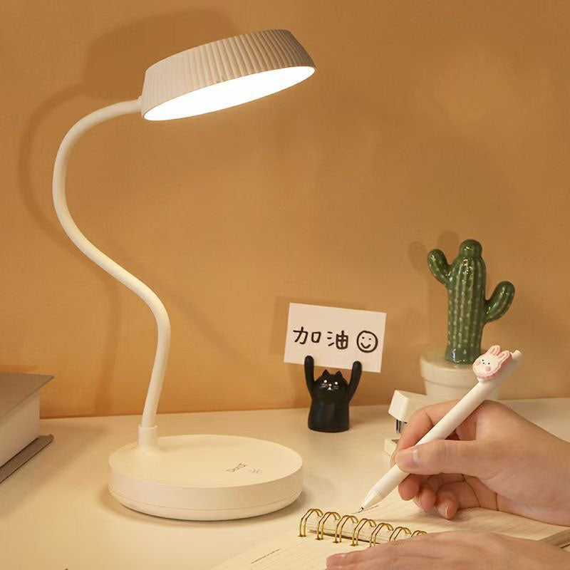 Junips | Nordic Minimalist Round Plate LED Touch Eye Protection USB Desk Lamp