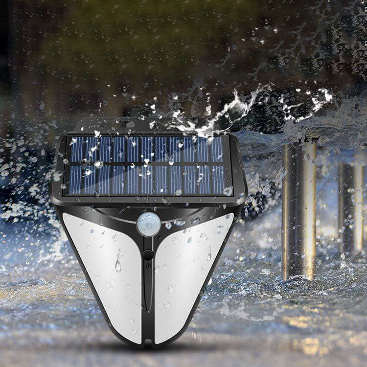 Junips | Solar Intelligent Triangle Outdoor Waterproof Body Sensor Patio LED Wall Light