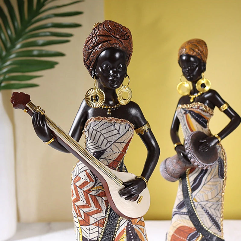 Junips | African Female Musician Sculpture