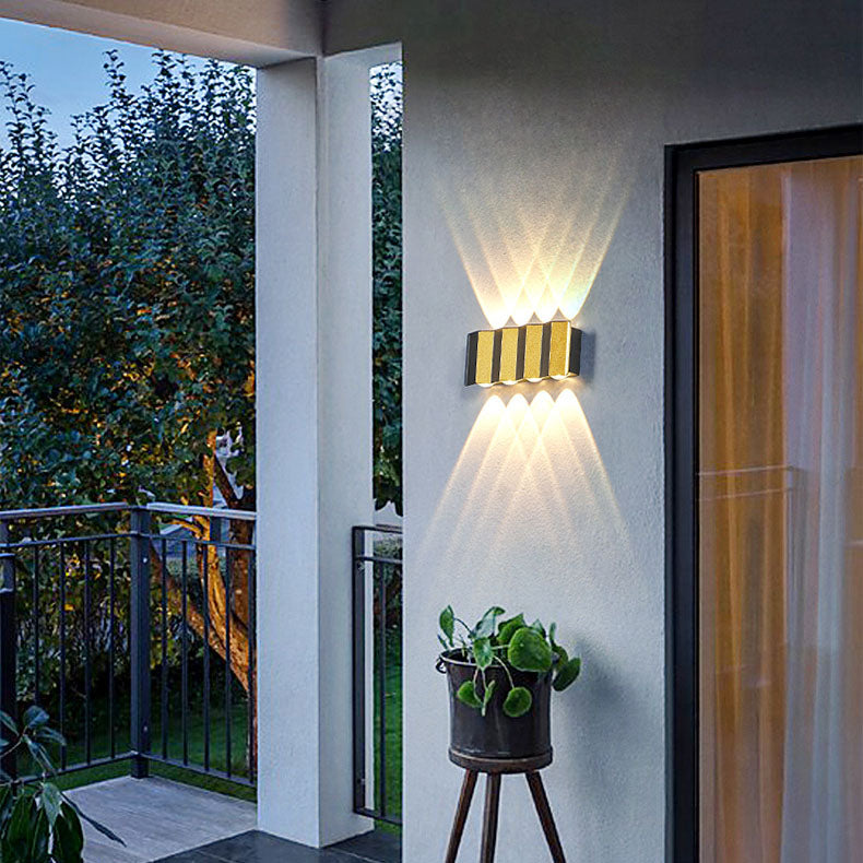 Junips | Modern Light Luxury Golden Aluminium Outdoor Waterproof Terrace LED Wall Light Lamp