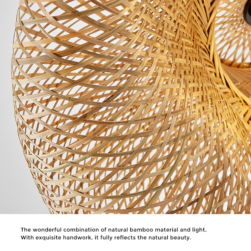 Junips | Rattan Woven Bamboo - Pendant Light - Led - Light