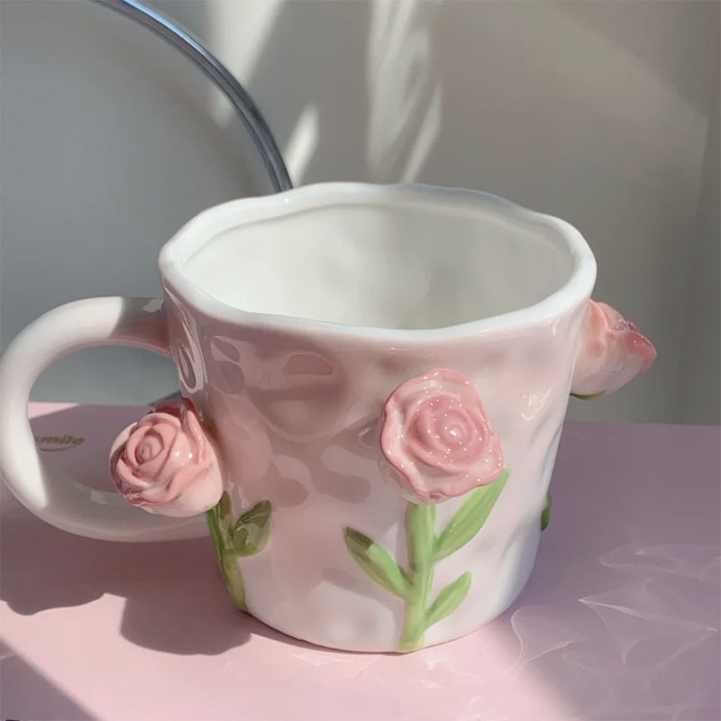 Junips | 3D Floral Hand-painted Mug