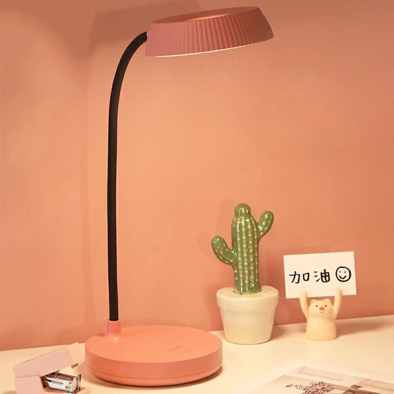 Junips | Nordic Minimalist Round Plate LED Touch Eye Protection USB Desk Lamp
