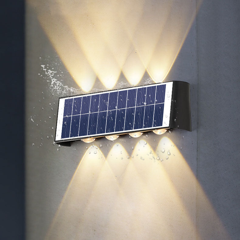 Junips | Modern Simplicity Solar Waterproof Rectangular ABS PMMA LED Wall Light Lamp For Outdoor Patio
