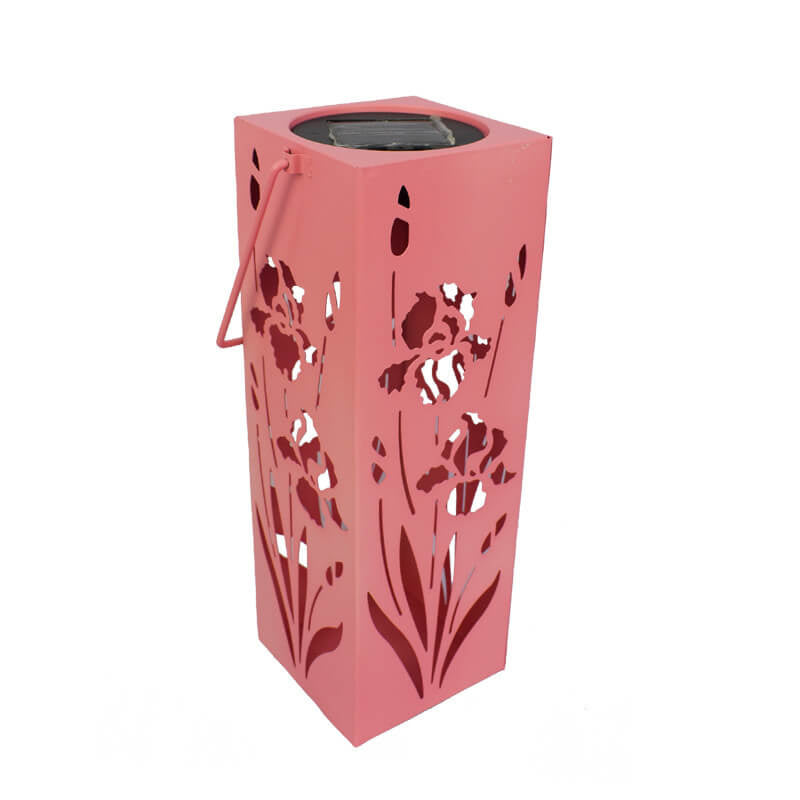 Junips | Solar Butterfly Rose Pattern Hollow Column LED Outdoor Waterproof Decorative Lamp