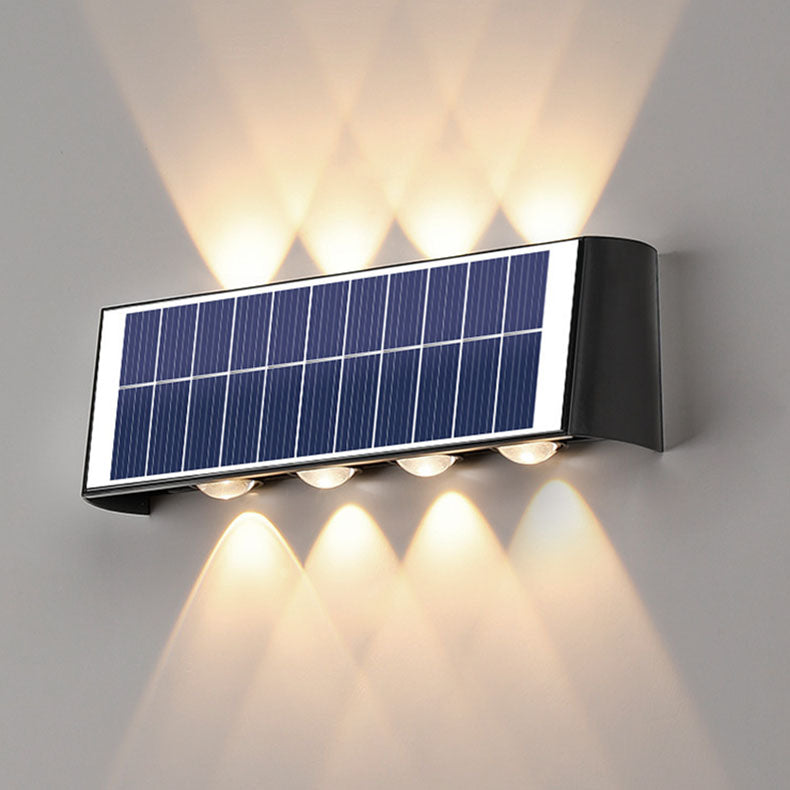 Junips | Modern Simplicity Solar Waterproof Rectangular ABS PMMA LED Wall Light Lamp For Outdoor Patio