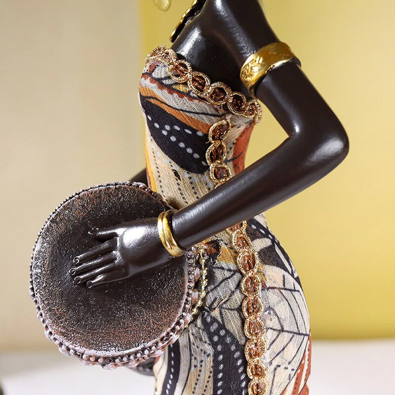Junips | African Female Musician Sculpture