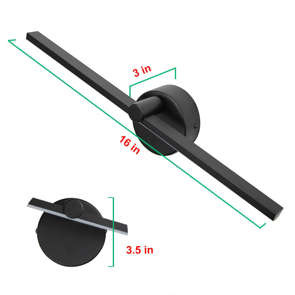 Junips | Nordic Minimalist Aluminium Long Bar Switch LED Mirror Wall Light Lamp