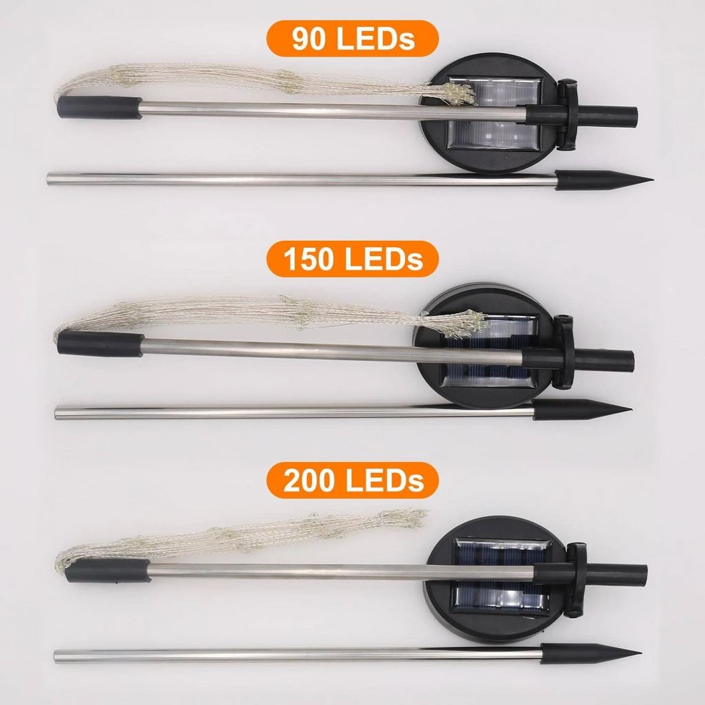 Junips | 4 Piece Solar Firework Garden Lights - Weatherproof LED Decorative Lighting, Solar Energy for Garden and Patio