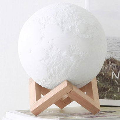 Junips | Creative Mini Rechargeable 3D Printed Moon 1-Light LED Table Lamp
