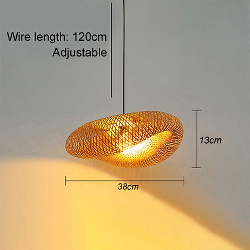Junips | Rattan Woven Bamboo - Pendant Light - Led - Light