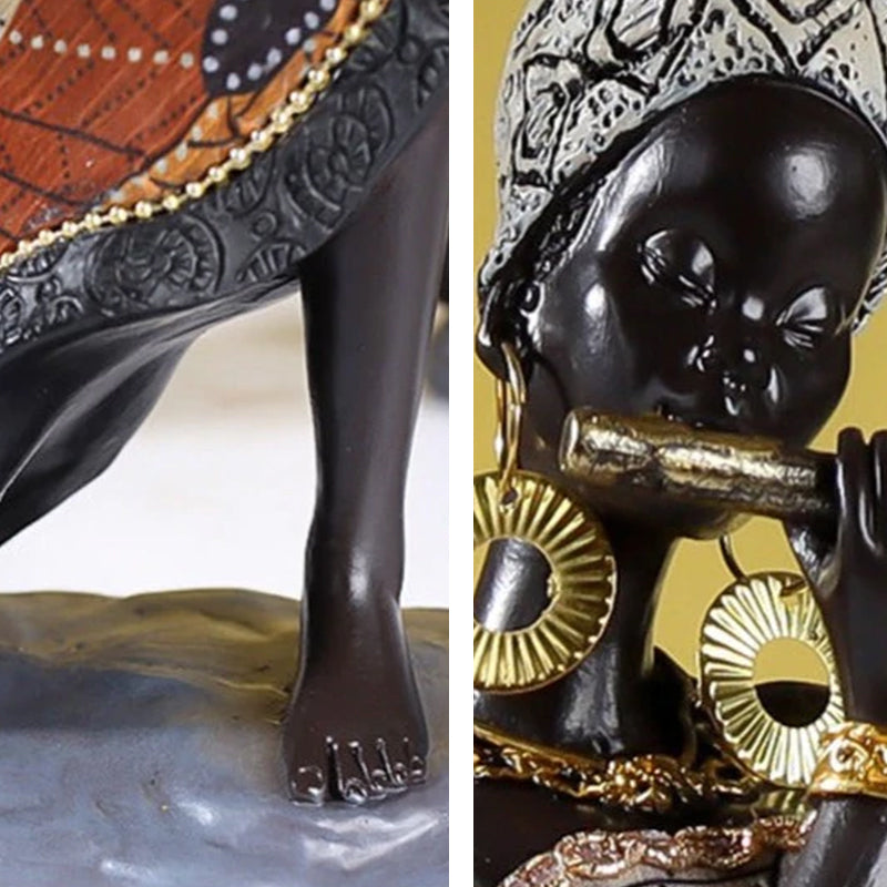 Junips | African Female Musician Sculpture