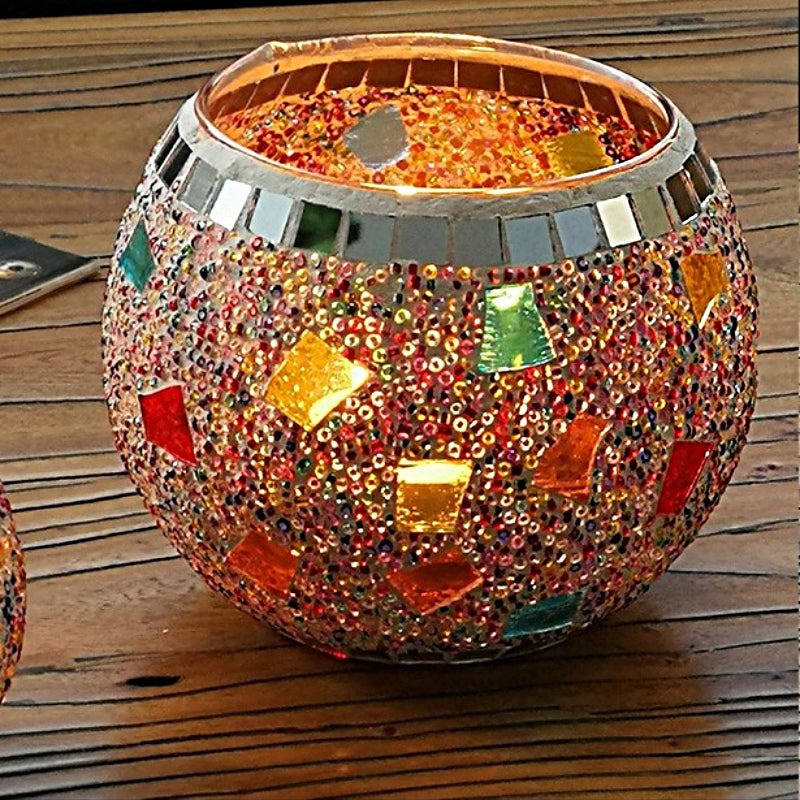Junips | European Retro Glass Mosaic Tealight Holder