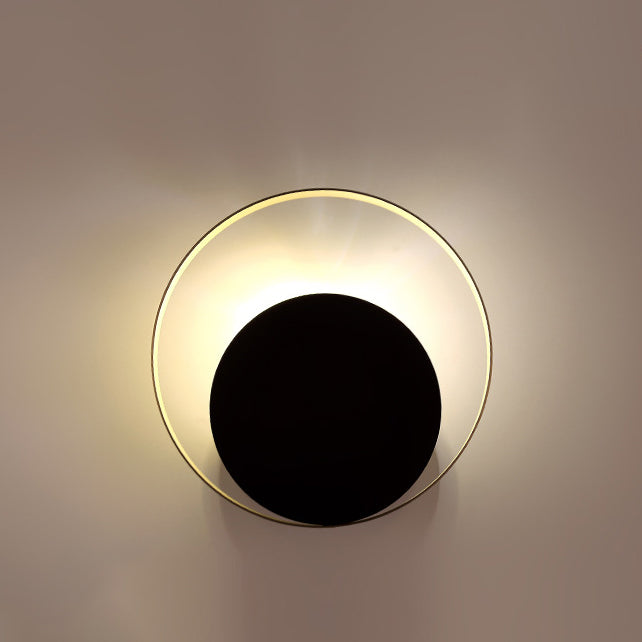 Junips | Modern Minimalist Iron Circle Ring 1-Light Wall Sconces Lamp For Bedroom
