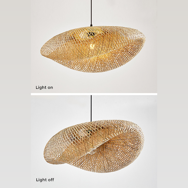 Junips | Rattan Woven Bamboo - Pendant Light - Led - Light