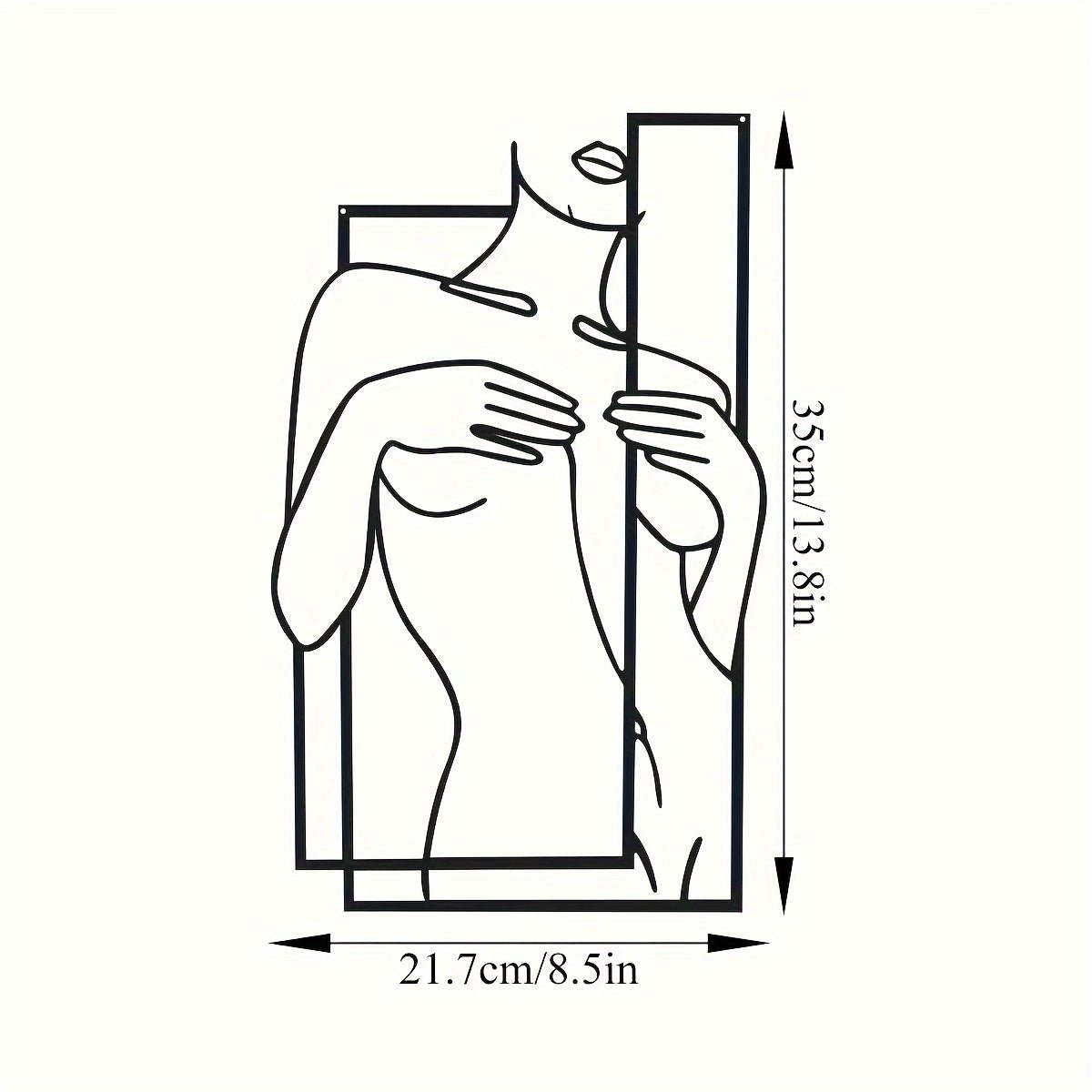 Junips | LineaArt Metal Wall Decoration - Modern Minimalist Wall Art for Bedroom