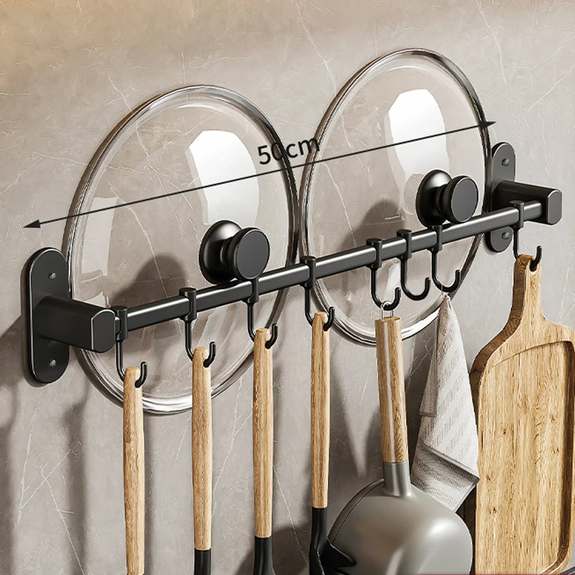 Junips | Storage shelf for kitchen utensils – versatile use – wall-mounted – storage shelf for pan lids and spatulas