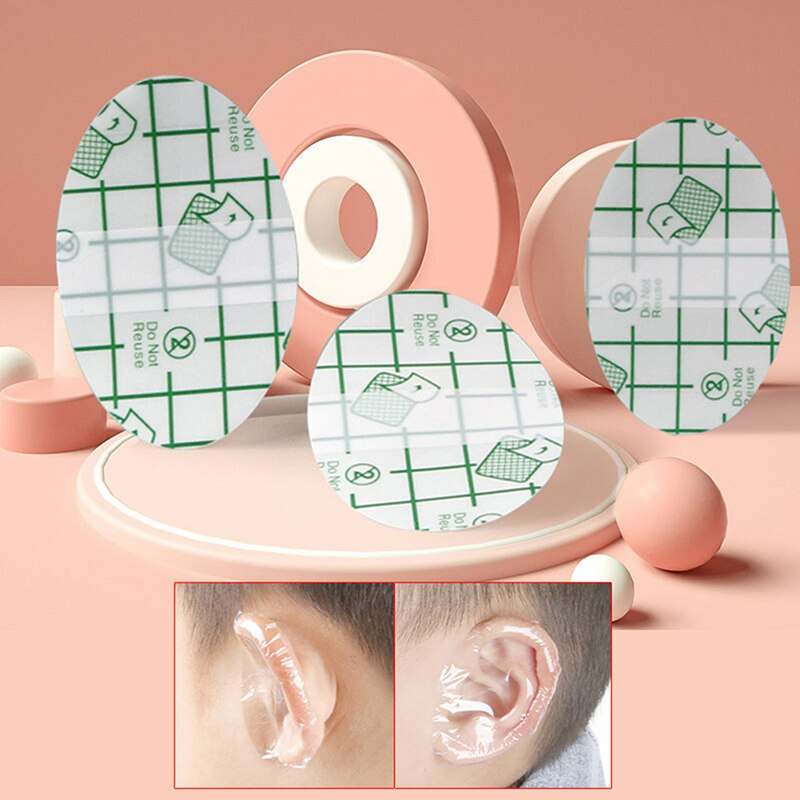 Junips | Disposable Waterproof Swimming Ear Covers | Antibacterial PU Membrane Adhesive Patches | Infant & Adult Multi-Pack
