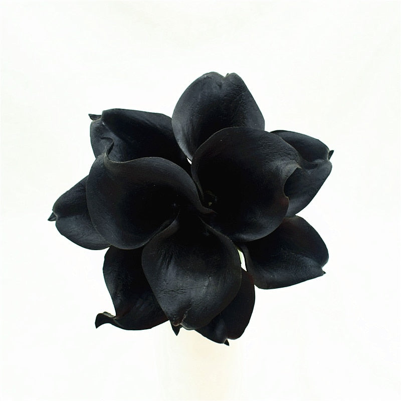 Junips | 10 marine blue Calla lily PU Real Touch flowers wedding decoration bouquets table decoration artificial flowers home decor