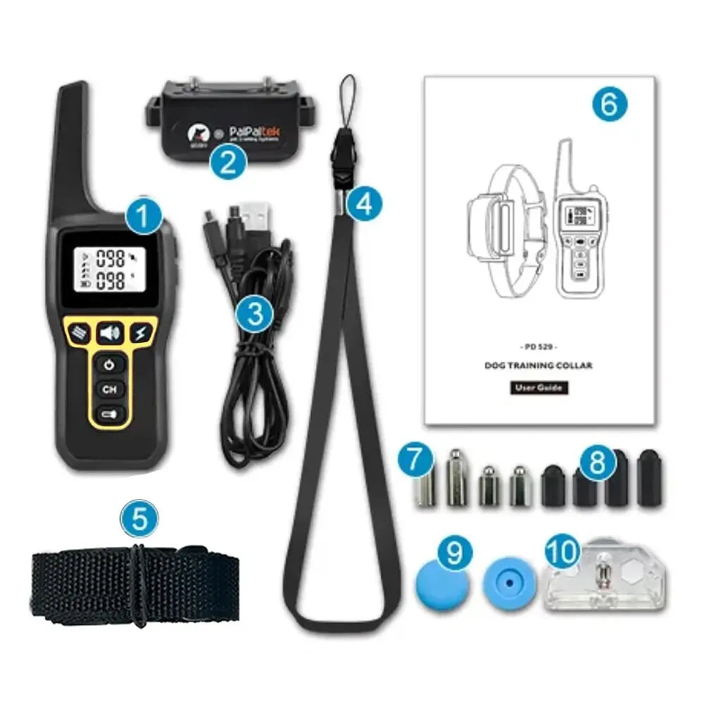 Junips | 1000m Waterproof Dog Training Collar | IP67 Submersible Receiver | 100-Level Vibration & Static Pulse Modulation | 60-Day Lithium-Polymer Battery | High-Tensile Reflective Nylon