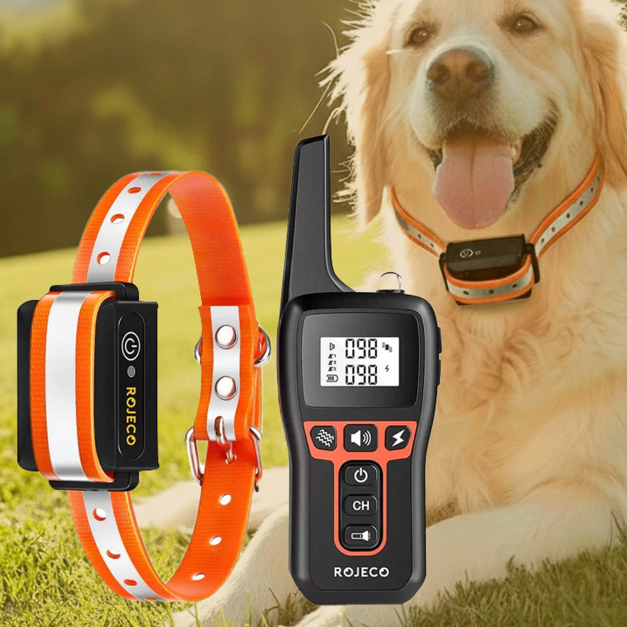 Junips | 1000m Waterproof Dog Training Collar | IP67 Submersible Receiver | 100-Level Vibration & Static Pulse Modulation | 60-Day Lithium-Polymer Battery | High-Tensile Reflective Nylon