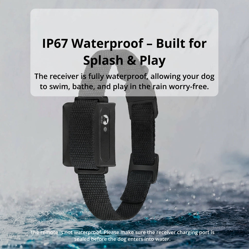 Junips | 1000m Waterproof Dog Training Collar | IP67 Submersible Receiver | 100-Level Vibration & Static Pulse Modulation | 60-Day Lithium-Polymer Battery | High-Tensile Reflective Nylon