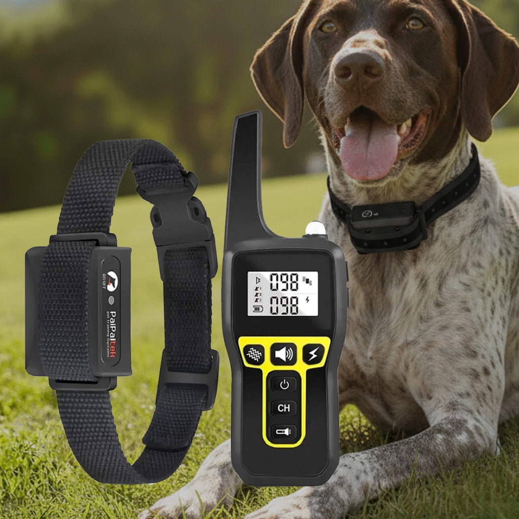 Junips | 1000m Waterproof Dog Training Collar | IP67 Submersible Receiver | 100-Level Vibration & Static Pulse Modulation | 60-Day Lithium-Polymer Battery | High-Tensile Reflective Nylon