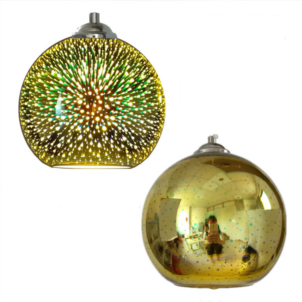 Junips | Modern creative 3D colorful firework glass 1-light dome pendant lamp